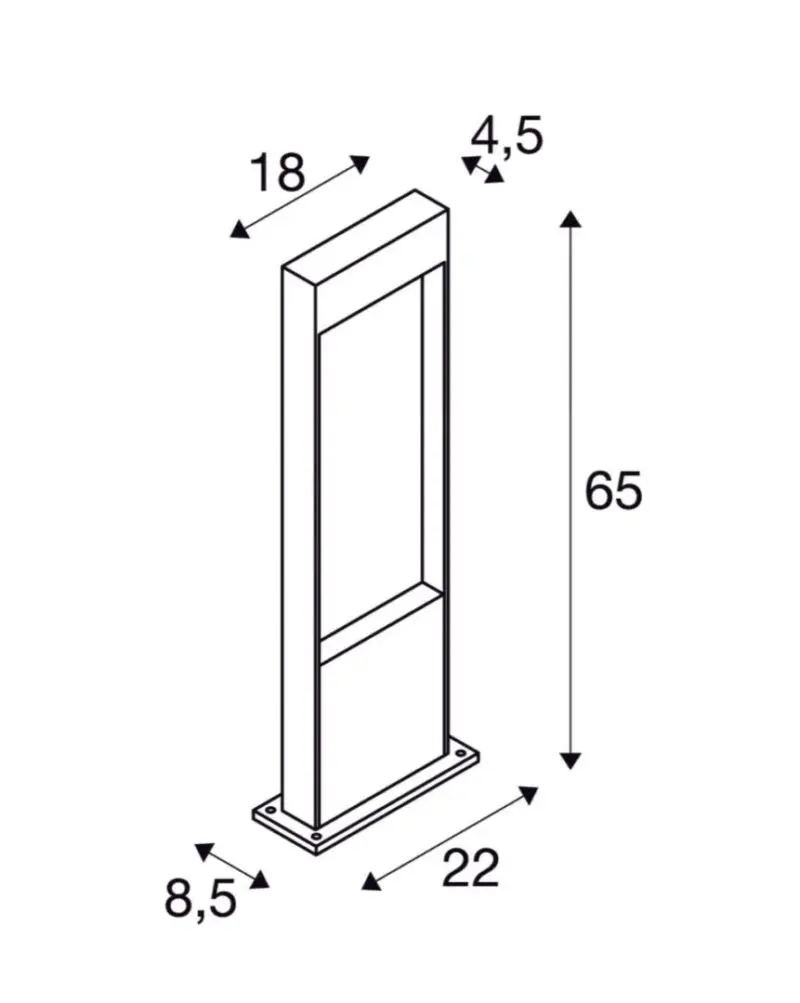 FLATT POLE 65 Outdoor LED Floor Stand 3000K IP65 Anthracite - Image 3