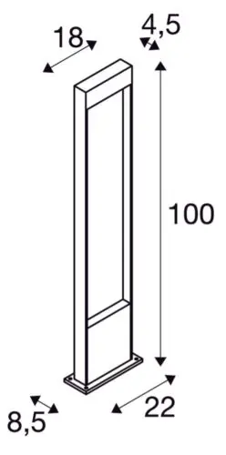 FLATT POLE 100 Outdoor LED Floor Stand 3000K IP65 Anthracite - Image 2