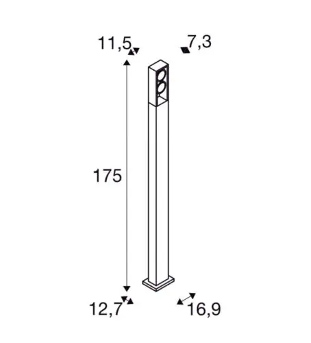 ESKINA FRAME 175 Pole Double Anthracite Free-Standing Lamp 27W 3000/4000K 95° - Image 2