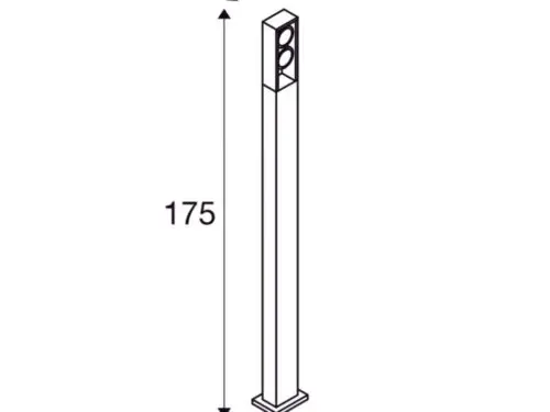 ESKINA FRAME 175 Pole Double Anthracite Free-Standing Lamp 27W 3000/4000K 95° ESKINA FRAME 175 Pole Double Anthracite Free-Standing Lamp 27W 3000/4000K 95°