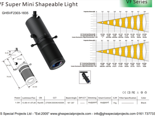 3 GHSVF2303-1835 Framing Projector Spotlight MINI Zoom & Focus