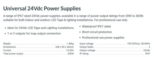 250W Constant Voltage LED Driver 24V - Image 2