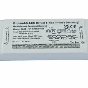 ELED-40P-C300/1400T Series Triac Dimmable Constant Current LED Drivers