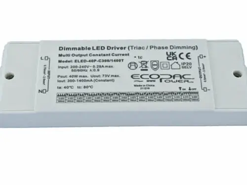 ELED-40P-C300/1400T Series Triac Dimmable Constant Current LED Drivers