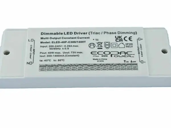 ELED-40P-C300/1400T Series TRIAC Dimmable Constant Current LED Drivers
