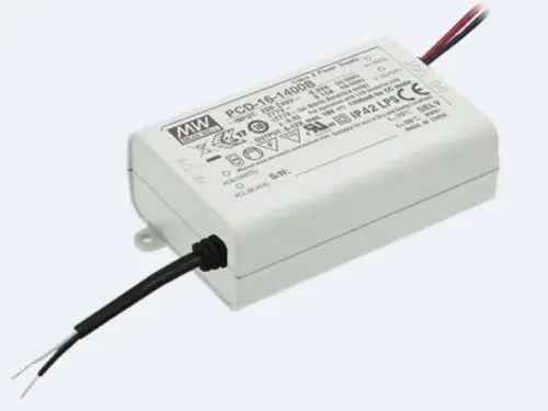Mean Well PCD-16 LED Driver – 16W Triac-Dimmable Constant Current Driver