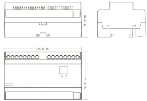 DALI DIN Rail SR-2303AC-4CH-DIN 4x400Watt Triac Phase Dimmer - Image 2
