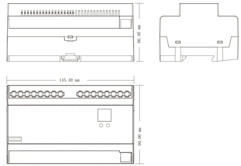 DALI DIN Rail SR-2303AC-4CH-DIN 4x400Watt Triac Phase Dimmer - Image 2