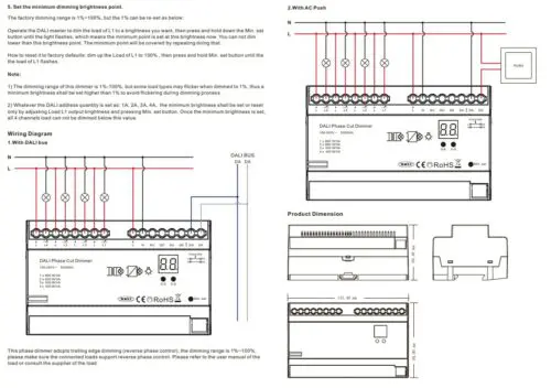 DALI DIN Rail SR-2303AC-4CH-DIN 4x400Watt Triac Phase Dimmer - Image 4