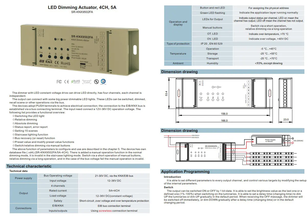 KNX Decoder RGBW Constant Voltage - Image 2