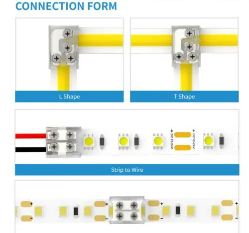 LED Screw Clip Ribbon Tape Solderless Connectors - Image 2