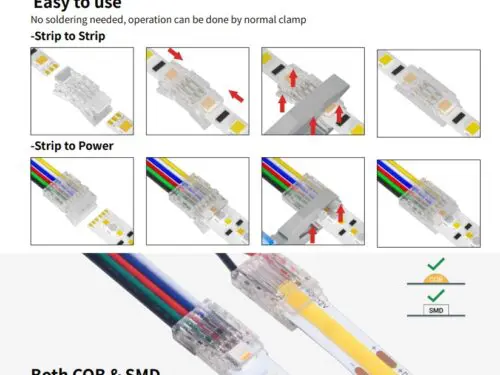 LED Versi Clip Ribbon Tape Solderless Connectors