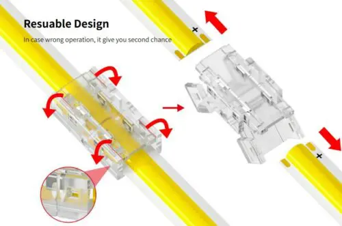 LED Maxi Clip Ribbon Tape Solderless Connectors - Image 7