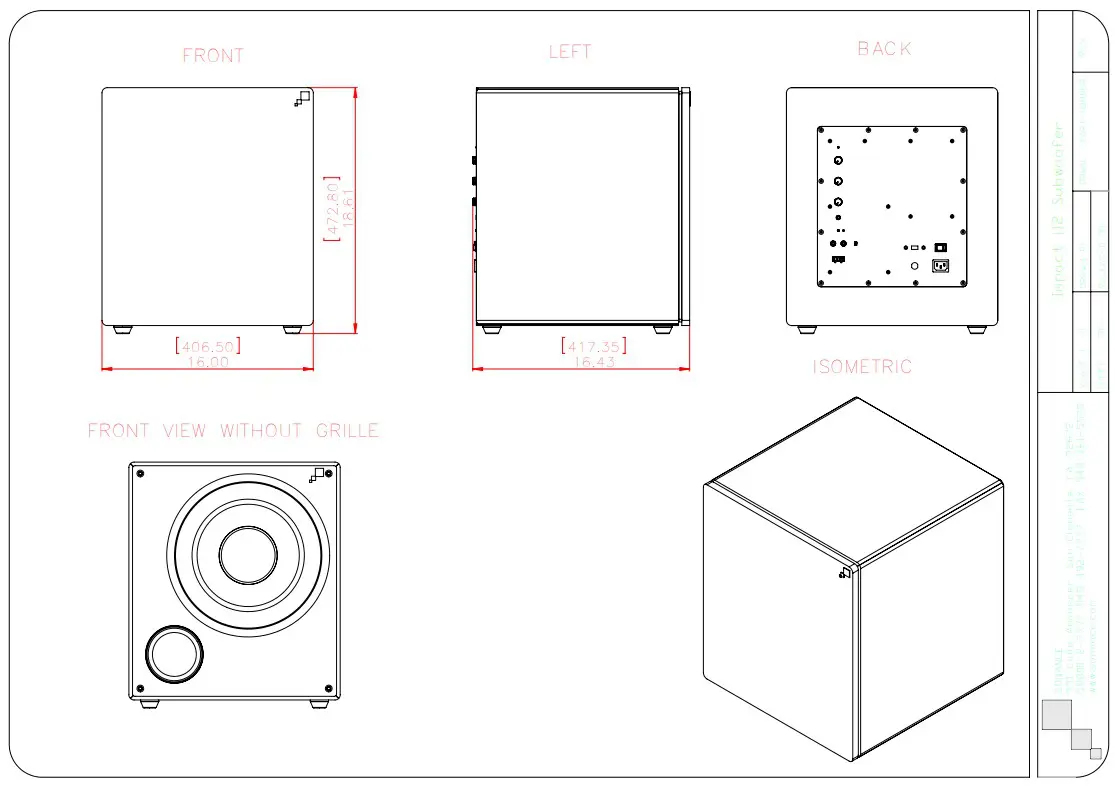Sonance i12 Impact 12" Cabinet Subwoofer - Image 2