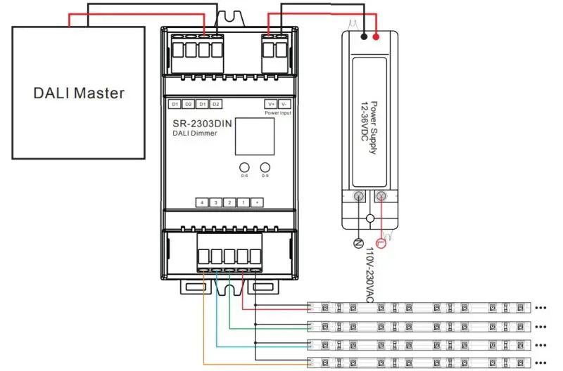 DALI DIN Rail SR-2303DIN 4X5Amp Constant Voltage Decoder - Image 2
