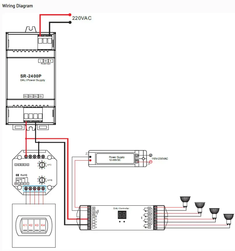 DALI DIN rail SR-2400P 100~240V Power Supply - Image 5