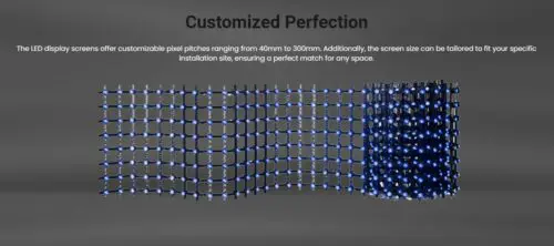 LED Transparent Mesh Video Ribbon Screen - Image 4