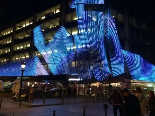LED Transparent Mesh Video Ribbon Screen