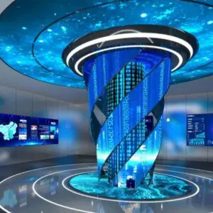 LED Transparent Cylindrical Video Screen - Image 2