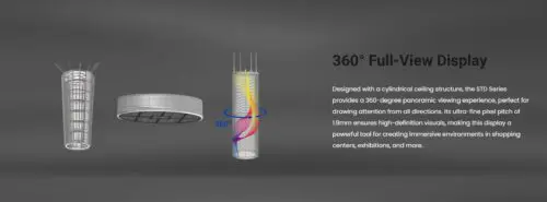 LED Transparent Cylindrical Video Screen - Image 5