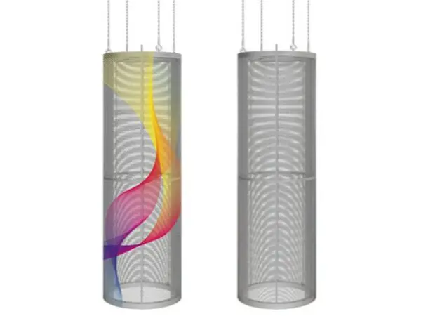 LED Transparent cylindrical Video Screen