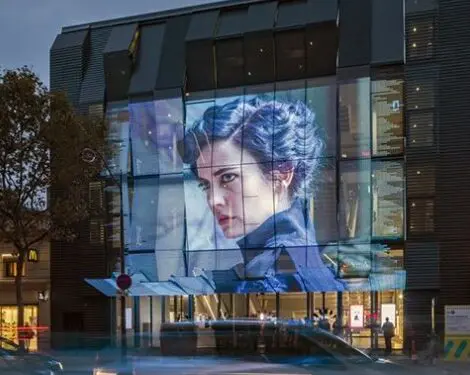 LED Transparent Mesh Video Ribbon Screen