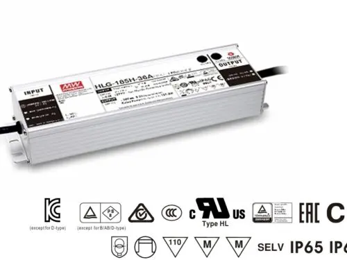 MEAN WELL HLG-185H Series Constant Voltage LED Driver