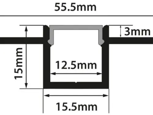PCi1  LED Profile 2 Metre