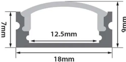 PC01 LED Profile 2 Metre - Image 2