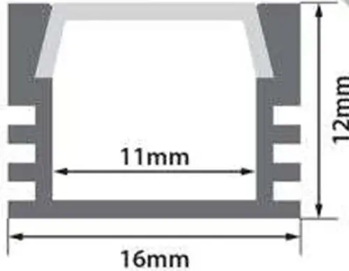 PC02 LED Profile 2 Metre - Image 2