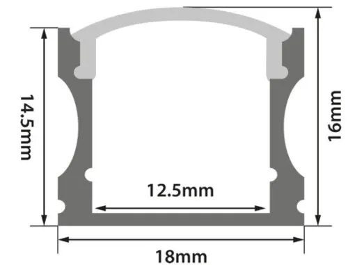 PC03 LED Profile 2 Metre - Image 2