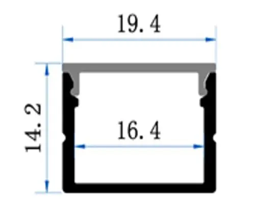 PC06 LED Profile 2 Metre - Image 2