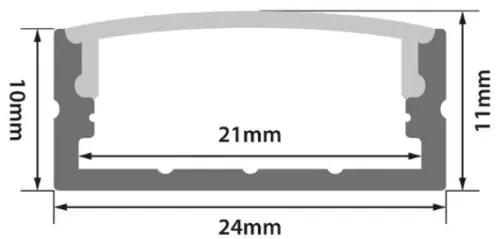 PC07 LED Profile 2 Metre - Image 2