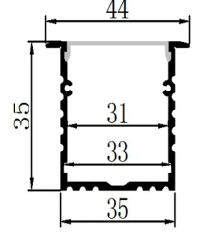 PC09 LED Profile 2 Metre - Image 2