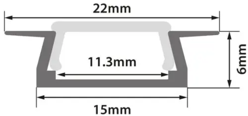PC10 LED Profile 2 Metre - Image 2