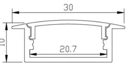 PCi4 LED Profile 2 Metre