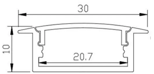 PCi4 LED Profile 2 Metre