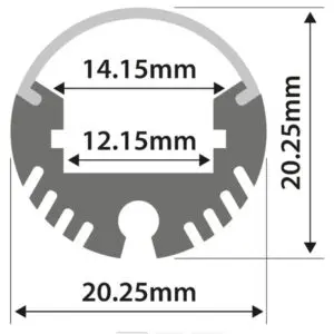 PC20 LED Profile 2 Metre - Image 2