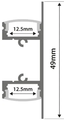 PC22 LED Profile 2 Metre - Image 2