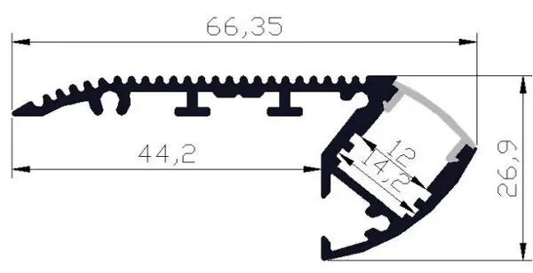 PCi4 LED Profile 2 Metre