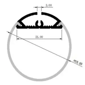PC24 LED Profile 2 Metre - Image 2