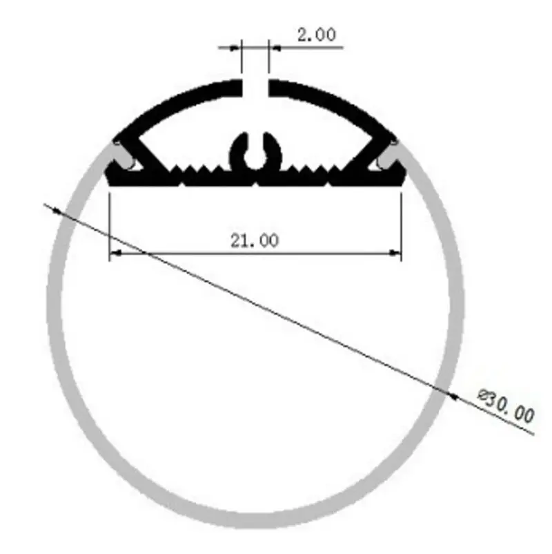 PC24 LED Profile 2 Metre - Image 2