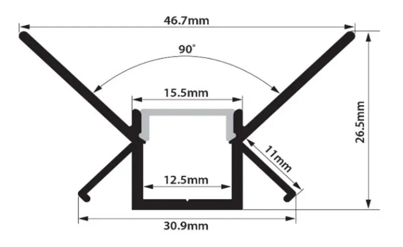 PCi4 LED Profile 2 Metre - Image 2