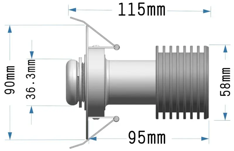 GHSMIZ-W-EG Image 25Watt Gobo Projector LED IP20 - Image 3