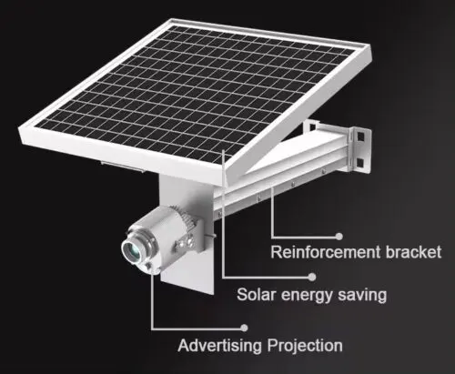 GHSMIZ-SL Solar 40-60Watt Image Gobo Projector LED IP67 - Image 2