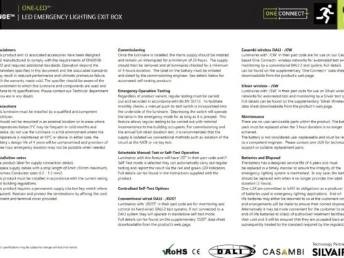 One-LUX Box X-Range™ OLX-XMB LED Emergency Lighting Exit Box One-LUX Box X-Range™ OLX-XMB LED Emergency Lighting Exit Box