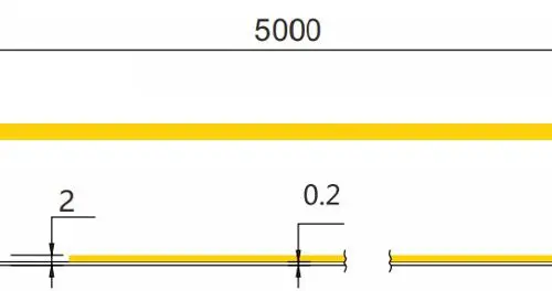 7.2W per metre 24V LED Micro COB Strip Single Colour