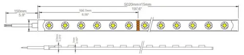 10W per metre 24V Tape RGBW Colour Mix With Lens - Image 2