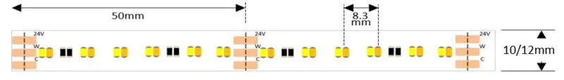 10W per Metre 24volt Dim To Warm CCT - Image 2