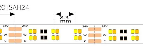 38.4 Watt per Metre 24volt Tunable single CCT mix 38.4 Watt per Metre 24volt Tunable single CCT mix